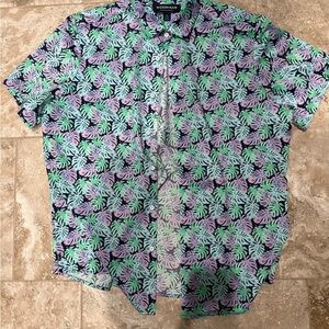 Men's Tropical Leaf Print Shirt